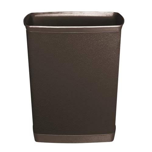 Glamour Line, Ignition Resistant, 7 Quart Rectangular Wastebasket, Mocha Brown